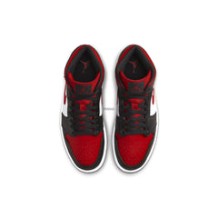 Air Jordan 1 Mid 'White Black Red' (2022)