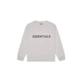 Fear of God Essentials Boxy Long Sleeve T-Shirt Applique Logo 'Light Heather Oatmeal' (2020)