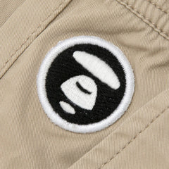 AAPE-Moonface-Embroidered-Relaxed-Woven-Pants-‘Beige-Grey’-3
