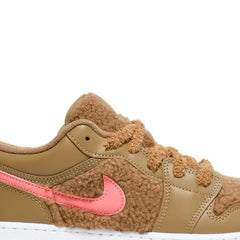 Air-Jordan-1-Low-Utility-‘Teddy-Bear’-GS-(2021)-side-close-up