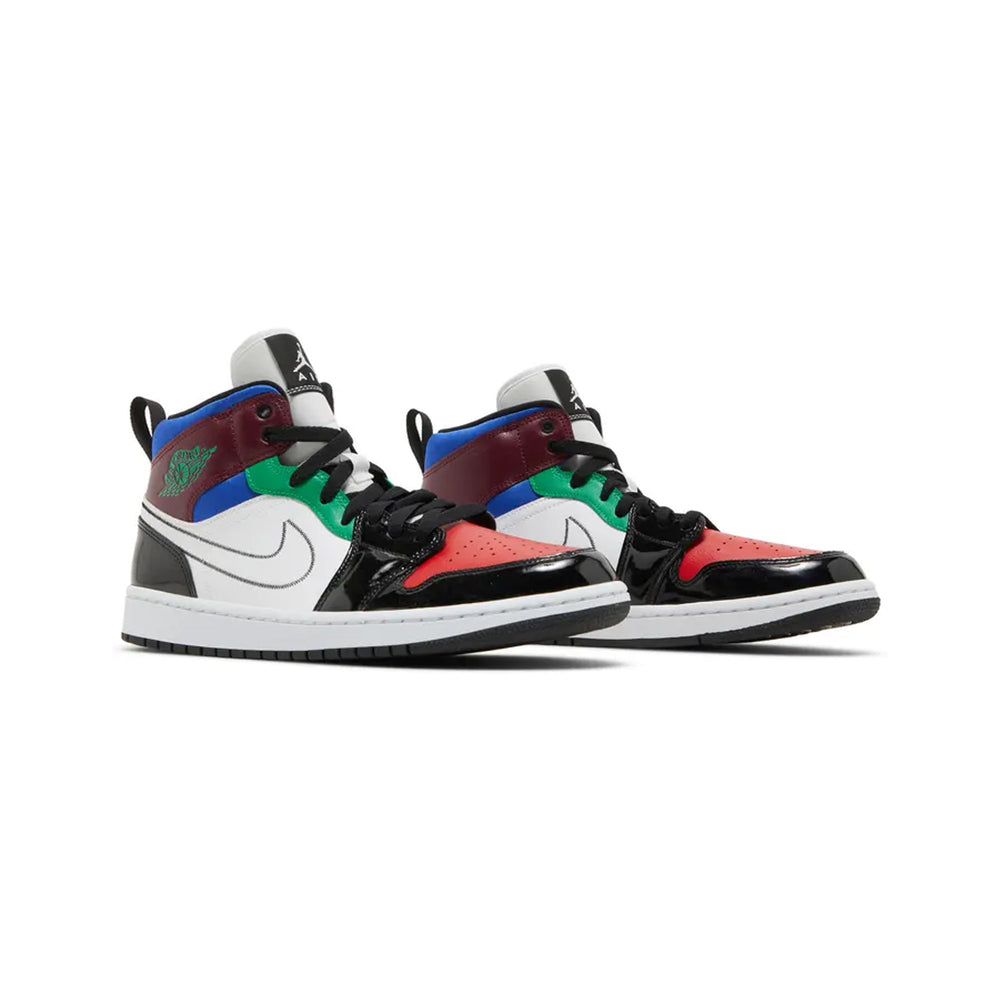 Air-Jordan-1-Mid-W-SE-‘Black-White-Multi-Color’-front-side