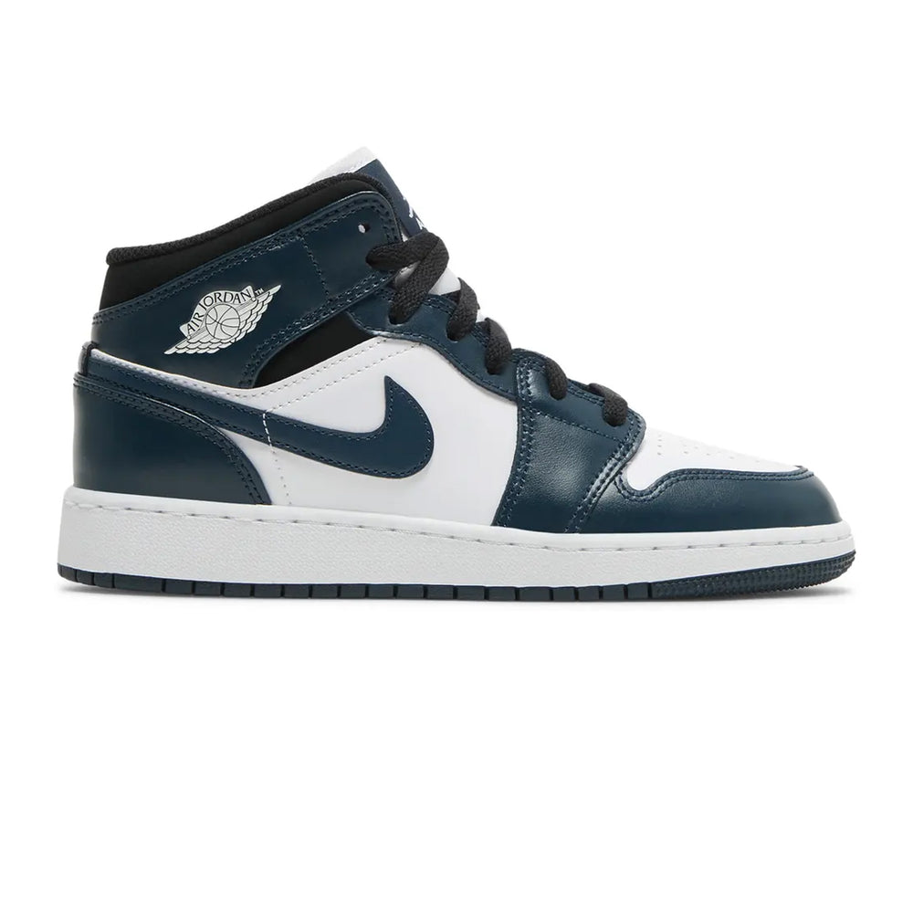 Air-Jordan-1-Mid-‘Armory-Navy’-GS-side