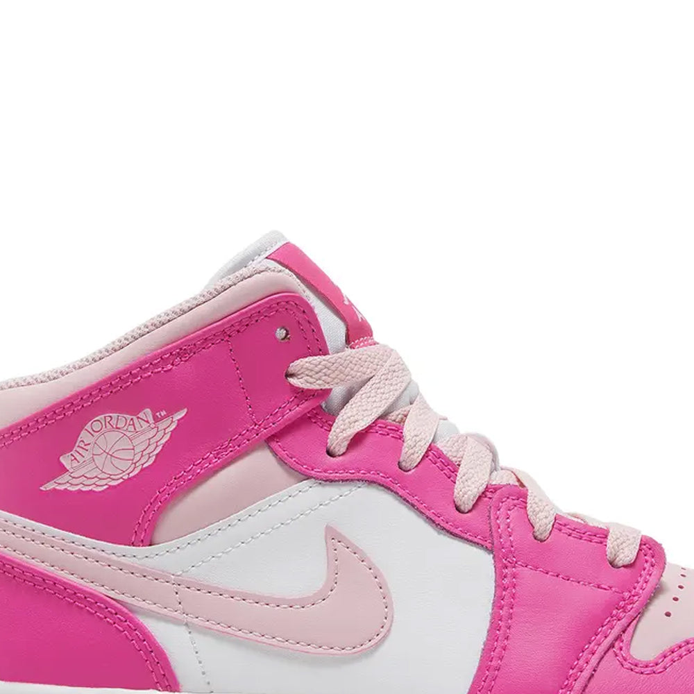 Air-Jordan-1-Mid-‘Fierce-Pink’-GS-side-close-up