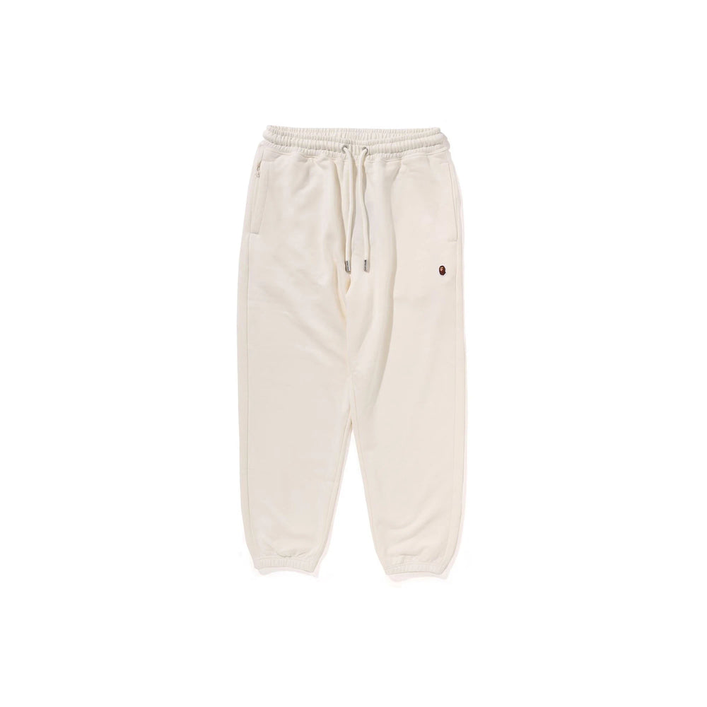BAPE-One-Point-Relaxed-Fit-Sweatpants-‘Ivory’-1