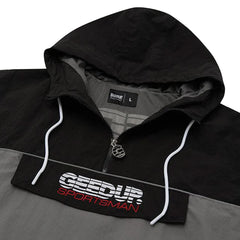 Geedup-Sportsman-QTR-ZIP-Anorak-‘Black-/-Grey’-3
