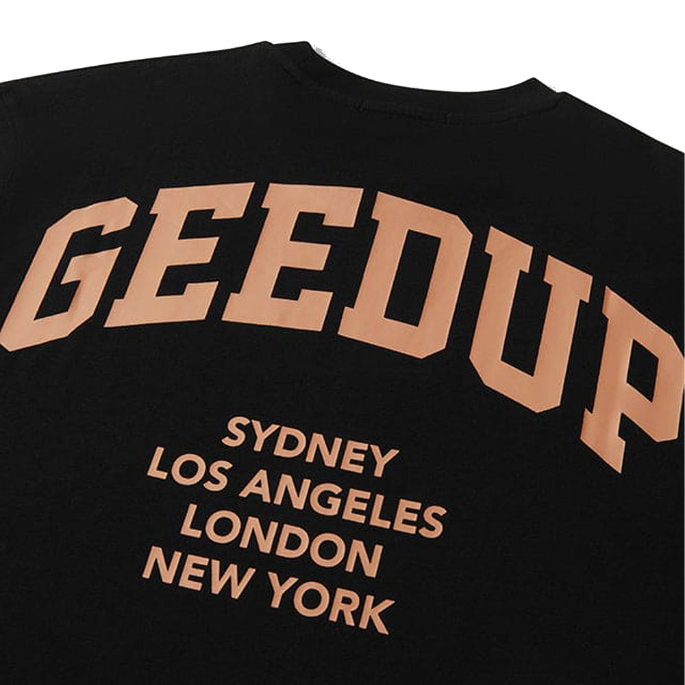 Geedup-x-Arrdee-Cities-T-Shirt-‘Black-/-Peach’-2