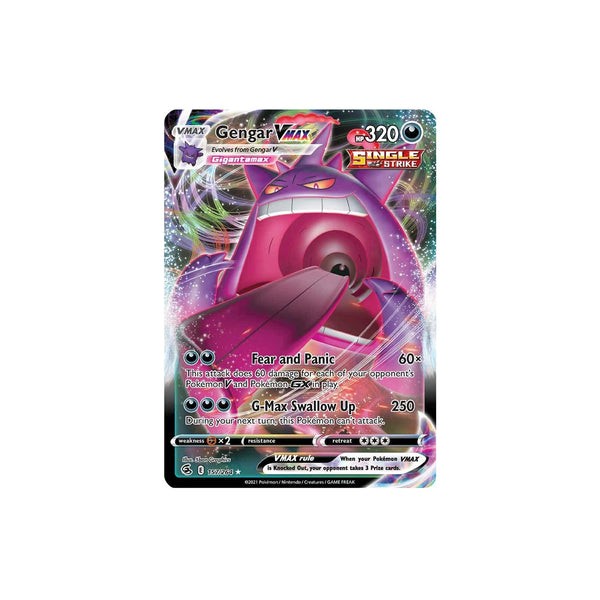 Pokémon TCG Fusion Strike Gengar VMAX #157 Holo (2021)