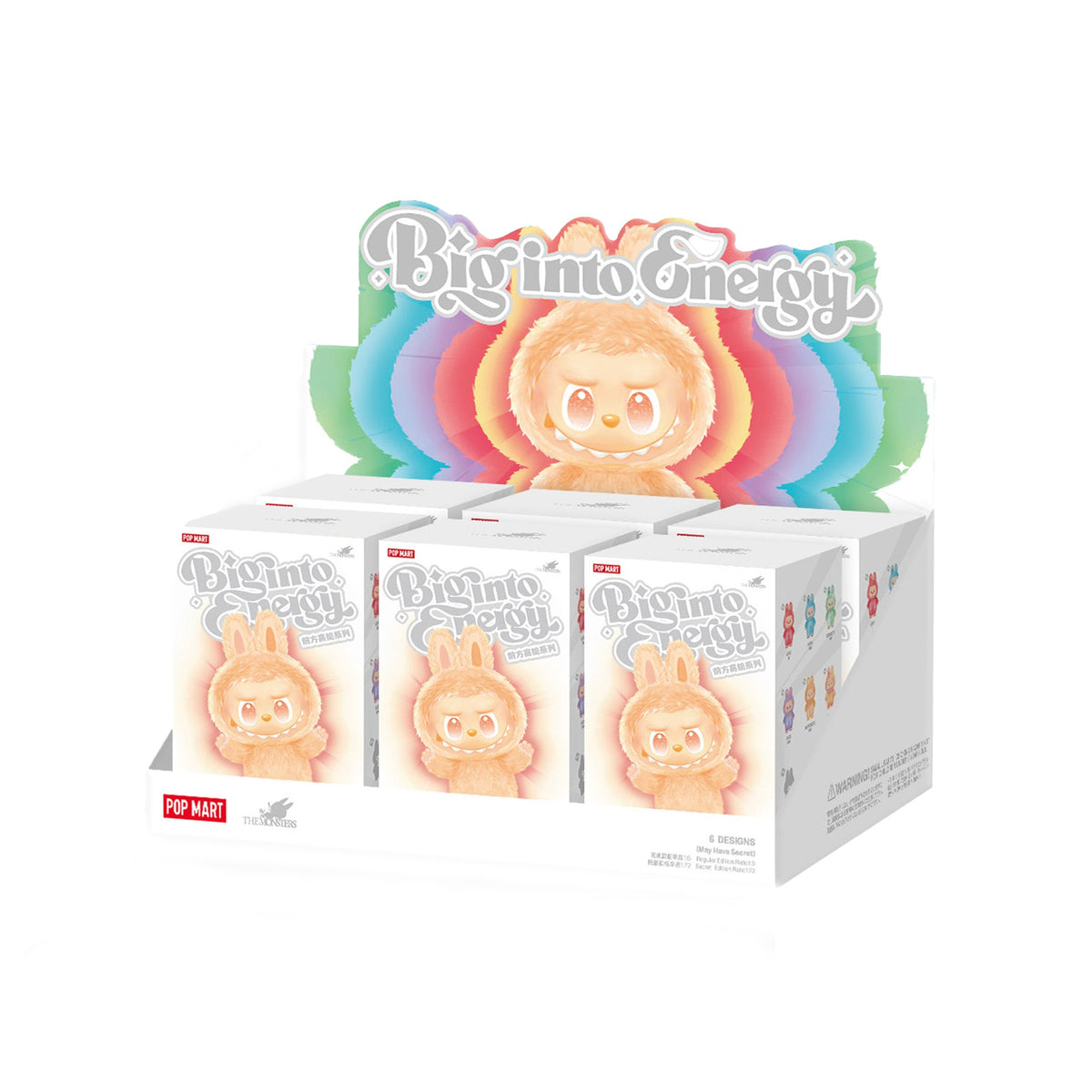 POP MART Labubu The Monsters Big into Energy Series sealed case of 6 blind boxes, authenticated on PUSHAS