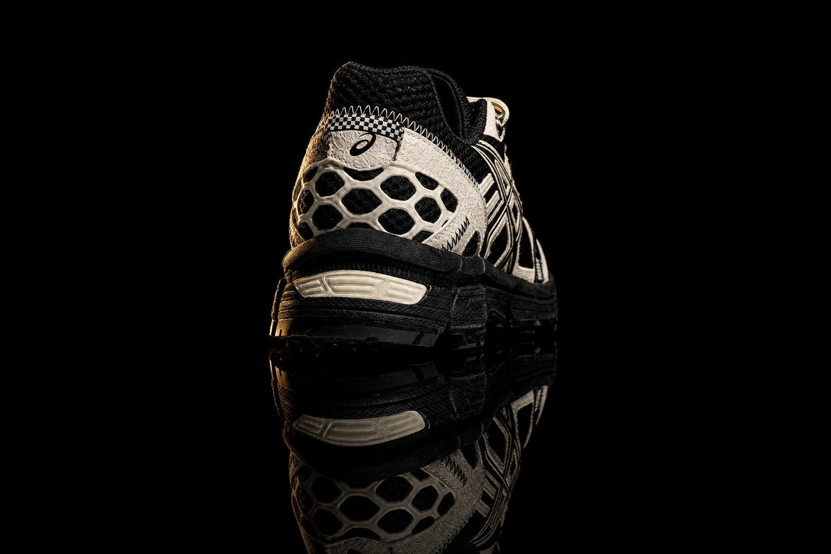 ASICS Gel-Kahana 8 'Black Cream' photographed by PUSHAS
