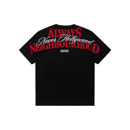 Geedup Always Neighbourhood Tee 'Black / Red' (2026)