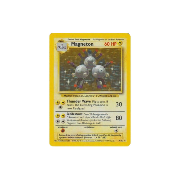 Pokémon TCG Base Set Shadowless #9 Magneton Holo (1999)