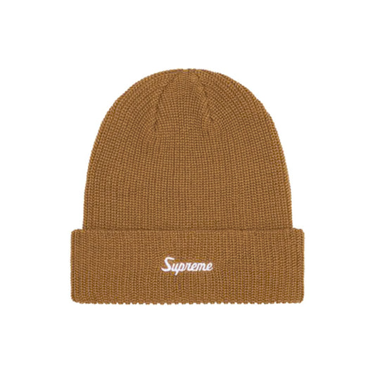 Supreme Loose Gauge Beanie 'Tan' (2025)